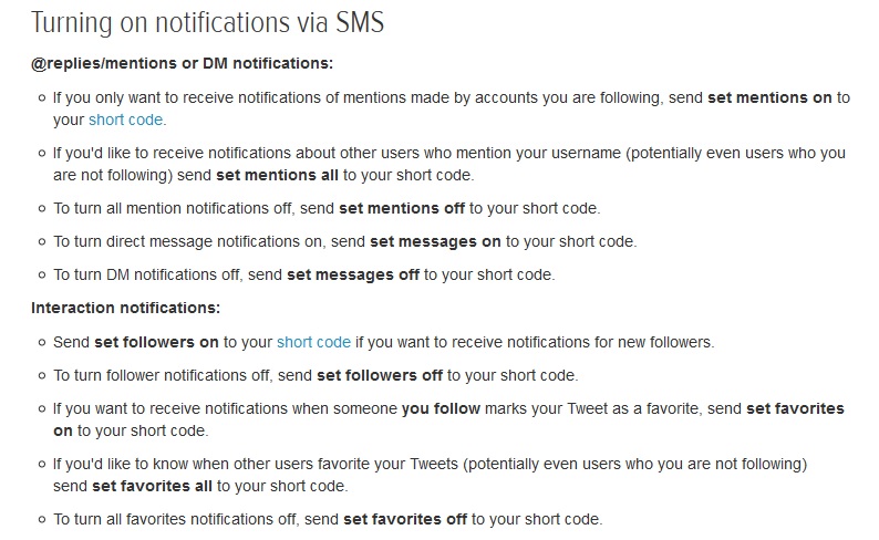 Twitter SMS Notifications